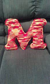 Shop m pillows created by independent artists from around the globe. M Letter Pillow Any Letter You Want Available As A Free Ravelry Download Not My Pattern Crochet Letters Pattern Crochet Alphabet Letter Pillows