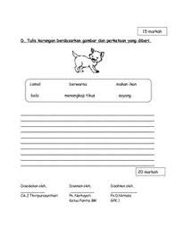 Kertas Peperiksaan Kssr Bm Penulisan Tahun 2 In 2020 Malay Language Kids Education Learning Activities