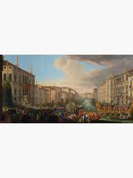 Pegatina for Sale con la obra «Regata en el Gran Canal en Honor de Federico  IV, Rey de Dinamarca