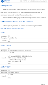 Esp01e Wifi Module User Manual Shenzhen Ai Thinker Technology Co