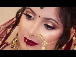 indian bridal makeup maroon lehenga