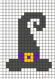Ce tutoriel est écrit avec photoshop cs 5. Pixel Art Maternelles Chapeau De Sorciere Par Tete A Modeler