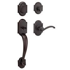 New hampshire handleset, with traditional knob. Single Cylinder Deadbolt Entry Door Handlesets Door Hardware The Home Depot