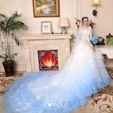 We did not find results for: Stunning White Gradient Color Sky Blue Pierced Wedding Dresses 2017 Ball Gown Scoop Neck 3 4 Sleeve Appliques Lace Cathedral Train