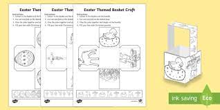 The free easter printables currently available are easter word searches, dot to dot printables, easter mazes, easter coloring pages, a preschool easter egg printable tracing page, and easter word scrambles. Easter Basket Template Teacher Made