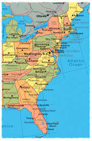 Map Of East Coast Cities East Coast Usa: Travel - Maps