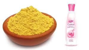 Image result for GRAMFLOUR AND ROSE WATER IMAGES