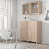 Besta Storage Combination W Doors Drawers Walnut Effect Light Gray Lappviken Stubbarp Gray Stained Walnut Eff Clear Glass 47 1 4x16 1 2x94 1 2 Get It Here In 2020 Wall Cabinet Ikea Apartment Living