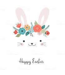 Happy easter 2021 images | happy easter quotes wishes greetings, photos easter egg coloring pages free download. Happy Easter Card Template Cute Bunny With Flower Crown Vector Happy Easter Card Easter Illustration Easter Wallpaper