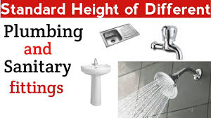 standard height of different plumbing