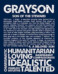 Grayson Personalized Name Print Typography Print By Ohbabynames Cute Baby Names Baby Boy Names Names With Meaning