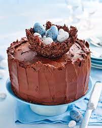 Chocolate Nest Easter Cake Recipe Delicious Magazine Recipe Easter Cakes Chocolate Easter Cake Easter Cake Recipes