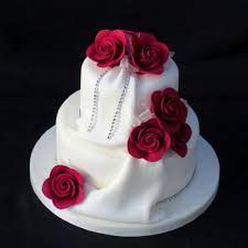 Silver Diamante Drape Wedding Cake Wedding Cakes Gretna Wedding Cakes Cake Wedding