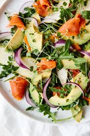 It's also good for minerals, including selenium, copper top tip for making smoked salmon and caper salad. An Easy And Delicious Arugula Salad Recipe Made With Baby Arugula Smoked Salmon Avocado Salmon Salad Recipes Smoked Salmon Salad Recipes Smoked Salmon Salad