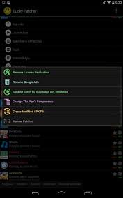Dengan alat ini, anda bisa menginstal patch, menambahkan fitur baru ke aplikasi, menghapus iklan, melewati verifikasi lisensi. Lucky Patcher For Android Apk Download