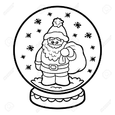 Bolas De Navidad Para Colorear Papa Noel