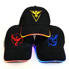 Pokemon Go Team Baseball Cap With Led Brim Light Plushie Paradise Hat Pokemon Cap Fitted Hats Team Instinct Pokemon