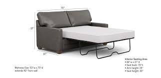 < image 1 of 1 >. Bennett Track Arm Leather Full Sleeper Sofa The Bennett Collection Ethan Allen