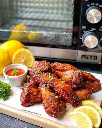 1 bh bawang bombay iris melintang; Spicy Honey Bbq Chicken Wings Resepkoki Co