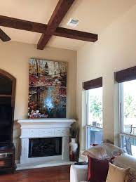 Since above the fireplace art is a natural focal point for a room this can be a good place to start when deciding how to decorate and pin on cozy by the fire place. How To Decorate Mantle That Has An Extremely Large Painting Above It