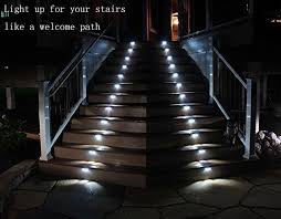 Upgraded Ithird Solar Step Light 3 Led Solar Powered Stair Light Auto On Off Ultra Bright Stain Stairway Lighting Outdoor Stair Lighting Step Lighting Outdoor