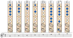 Soprano Recorder Scales G Major Diatonic Scale