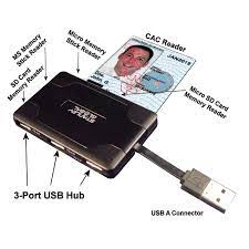 Stanley Global Sgt121 Cac Reader With Multi Memory Reader And Usb 3 Port Hub Walmart Com Walmart Com