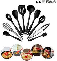 10 Piece Silicone Kitchen Utensils Set Heat Resistant Cooking Utensils Safety Health Nonstick Anti Bacte Silicone Cooking Utensils Utensil Set Silicone Kitchen