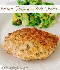 Parmesan Crusted Baked Pork Chops Creations By Kara Pork Recipes Recipes Baked Pork