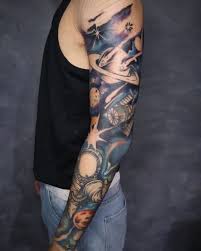 What's the best color for a galaxy tattoo? 30 Pretty Galaxy Tattoos You Will Love Galaxy Tattoo Galaxy Tattoo Sleeve Tattoos