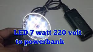 12pcs led * 1w light color: Powerbank 5 Volt To Led 7 Watt 220 Volt Youtube