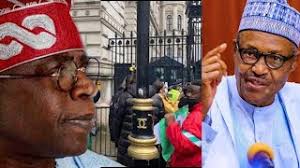 Bola ahmed tinubu is married to oluremi tinubu, a senator of central lagos state. Protesters Macth To Bola Ahmed Tinubu House In London As They Deman For President Buhari Resignation Youtube