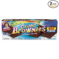 Each devil square is layered with melted milk . Amazon Com Little Debbie Snack Cakes Cosmic Brownies Grocery Gourmet Food