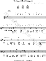 Free, curated and guaranteed quality with ukulele chord charts, transposer and auto scroller. Jimmie Davis You Are My Sunshine Sheet Music In F Major Download Print Sku Mn0094887