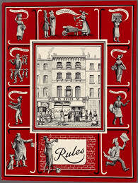 Rules Restaurant Restaurants In London England Vintage Menu London Restaurants