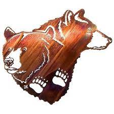 Bear Faces Wall Art Lodge Wall Art Metal Tree Wall Art Metal Art