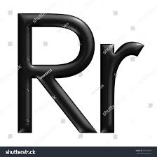 Total number of letters in the alphabet. 3d Black R Alphabet Big Small Stock Illustration 237269371