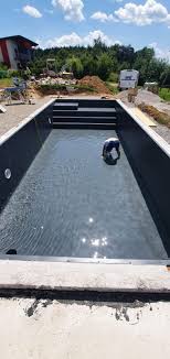 Pool Graue Folie Pool Schwimmteich Teich