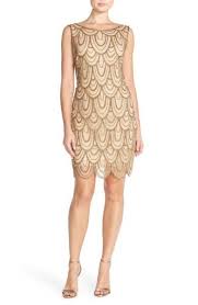 Embellished Mesh Sheath Dress Pisarro Nights Petite Cocktail Dresses Dresses Womens Cocktail Dresses