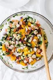 This easy fish ceviche recipe is full of flavor and always a hit at a party! Citrus Shrimp Ceviche Downshiftology