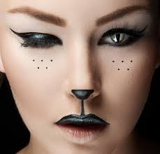 Zu Halloween Schminken Einfache Anleitungen In48 Bildern Einfaches Makeup Schminkzeug Katze Kostum Damen