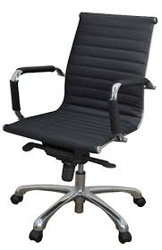 Regency Office Chair Eames Style Chrome Black Leather Solace Swivel Office Chair Leather Office Chair Modern Leather Chair