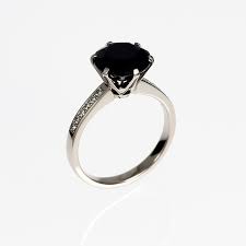 Solitaire Engagement Ring Engagement Rings Black Spinel Ring Diamond Ring Diamond Engagement Ring Goth Ring Vintage Engagement Rings Black Diamond Ring Engagement Black Wedding Rings Spinel Engagement Rings