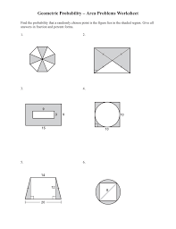 The central shaded section is 4m x 4m 16m2. Geometric Probability Area Problems Worksheet