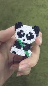 Panda Animal Hama Pearls Pixel Art Zeichnen Perler Beads Designs Pearl Beads Pattern Hama Beads Design