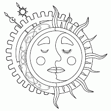Excellent decoration coloring pages stars sun moon and 1. Sun And Moon Coloring Page Coloring Home