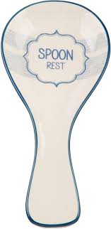 Fern white ceramic spoon rest. White Ceramic Spoon Rest With Spoon Rest In Blue Letters 10 83 Buy Online In Andorra At Andorra Desertcart Com Productid 180834995