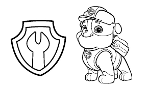 Rubble And Badge Paw Patrol Coloring Pages Paw Patrol Coloring Paw Patrol Coloring Pages Paw Patrol Badge