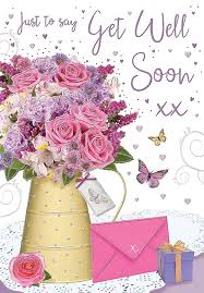 Maybe you would like to learn more about one of these? Get Well Soon Card Pink Flowers Present Gift Envy