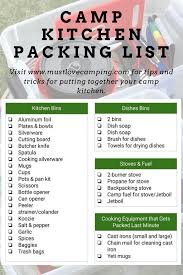 To help you know exactly what tools to start out with, we created a kitchen essentials checklist for you. Camp Kitchen Gear Packing List Must Love Camping